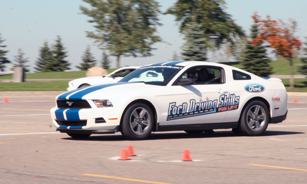 Four different course were set up, including one to practice oversteer recovery