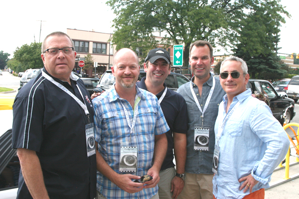 Search Optics management team at the 2014 Woodward Dream Cruise (left to right, David Ponn, CEO, Graham Line, VP, Business Development, Jason Stesney, Partner, Search Optics, Christian Fuller, Partner, Search Optics, Abbey Gwartzman, Managing Director, Canada