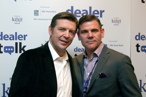 Theo Fleury (left) and Scott Neil, Managing Director, Autos and Housing, Kijiji
