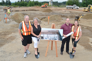 The entire new dealership project is a family affair (left to right) Gary and Darnell Thulin, son-in-law Scott Kilby and daughter Allison Kilby