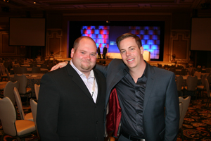 Grant Gooley (right) with Ryan Boyer, general manager at Michael Boyer Chevrolet Cadillac Buick GMC in Pickering, Ont.