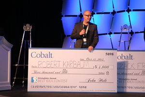 The Best Idea contest award this year went to Robert Karbaum of Weins Canada Inc., Markham, Ont.