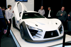  Locally produced supercar, the Felino CB7 was a star attraction