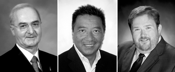 From left to right, the most recent CADA Laureates, Al MacPhee, Joe Medina and Sean O’Regan