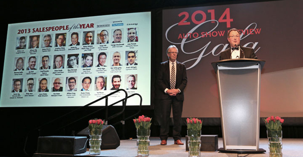 Auto Show Preview Gala recognized 2013 dealership “Salespeople of the Year”