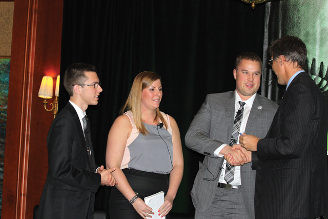 Students from the Automotive Business School of Canada and moderator Niel Hiscox