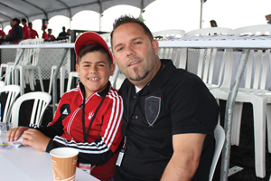 Frank Caietta, General Manager of Vaughn Chrysler, and his son Frank Anthony
