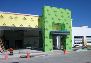Maitland Ford Lincoln Sales today (above) and under renovation seen here.
