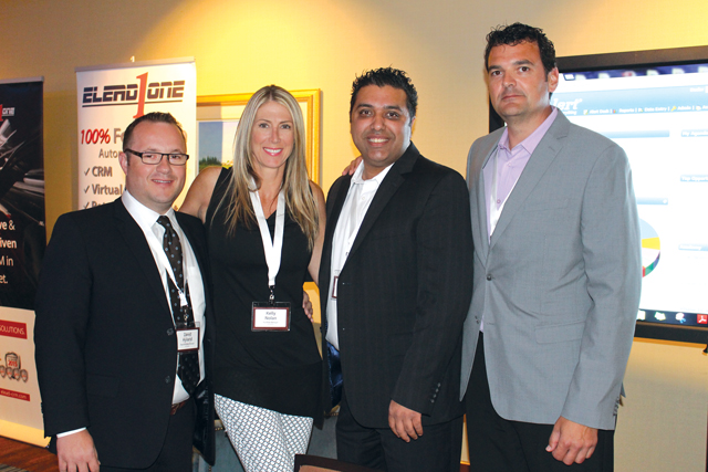 The AutoAlert team at their booth 