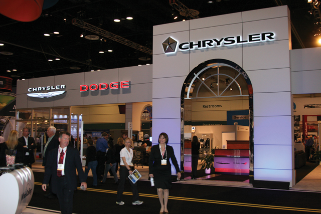For a true hands-on experience, Chrysler’s Mopar parts and service division set up a mock dealership on the show floor