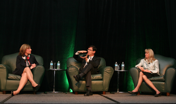 Moderated by Canadian auto dealer publisher Niel Hiscox, the OEM discussion panel featured (left to right) Kia’s Maria Soklis, Volkswagen’s John White, and Ford’s Dianne Craig.