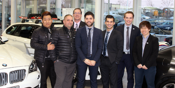 Sales team (Left to right), Terry Park, Emilio Curia, Neil Stewart, Stefano Serpa, Danny DeCicco, Kyle Black and Frances Fan