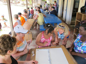 Board games were a big hit with both the children and TADA members